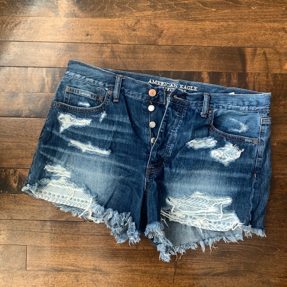 Distressed American Eagle Jean Shorts